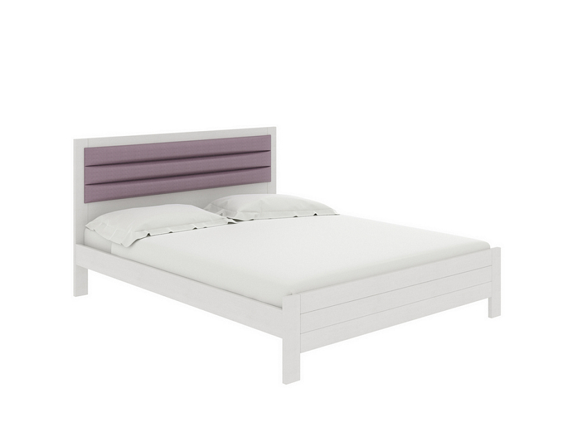 Кровать Prima 200x200 Ткань: Велюр Ultra Ягодный сорбет - Кровать в универсальном дизайне из массива сосны.