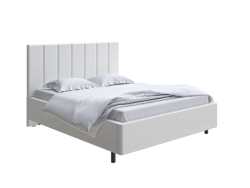 Кровать Oktava 90x200 Экокожа Белый - Кровать в лаконичном дизайне в обивке из мебельной ткани или экокожи.