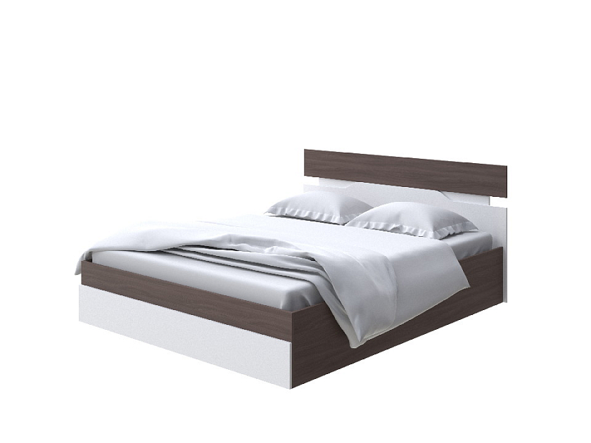 Кровать Milton с подъемным механизмом 80x190 ЛДСП Ясень Шимо Темный/Белый - Современная кровать с подъемным механизмом.