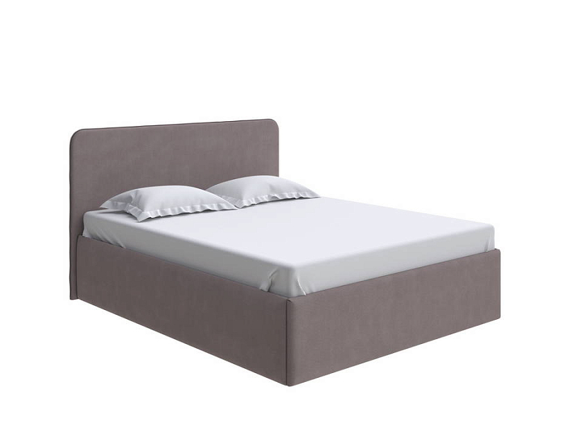 Кровать Mia с подъемным механизмом 160x200 Ткань: Рогожка Тетра Мраморный - Стильная кровать с подъемным механизмом