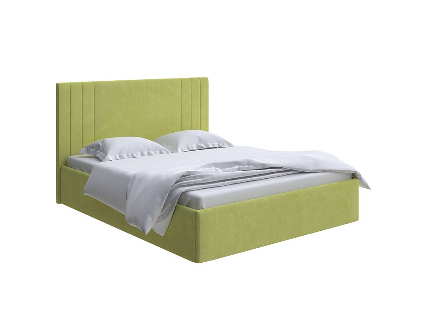 Кровать Liberty 120x200 Ткань: Рогожка Тетра Яблоко - Аккуратная мягкая кровать в обивке из мебельной ткани