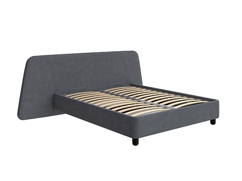 Бежевая кровать Sten Berg Left - Мягкая кровать с необычным дизайном изголовья на левую сторону