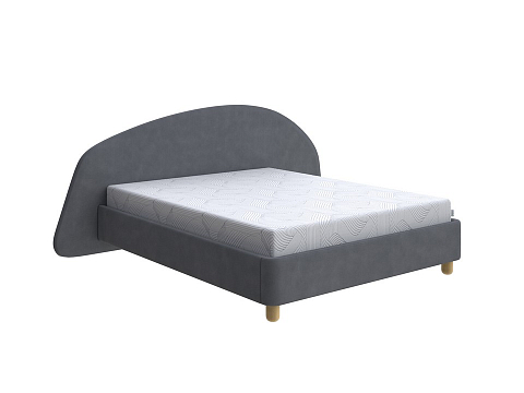Кровать из экокожи Sten Bro Right - Мягкая кровать с округлым изголовьем на правую сторону
