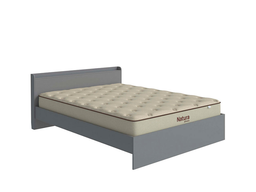 Кровать Bord 160x200 ЛДСП Вулканический серый - Кровать из ЛДСП в минималистичном стиле.