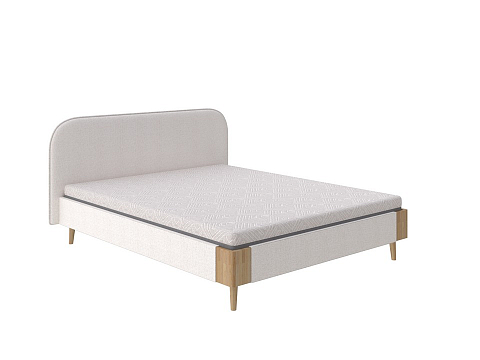 Кровать с мягким изголовьем Lagom Plane Soft - Оригинальная кровать в обивке из мебельной ткани.